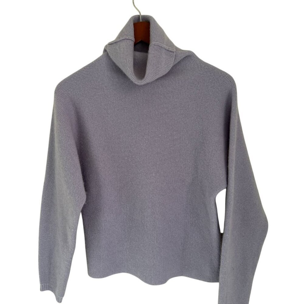 Babaton 100% Cashmere Turtleneck Oversized Light Purple Sweater oft Knit Pullove